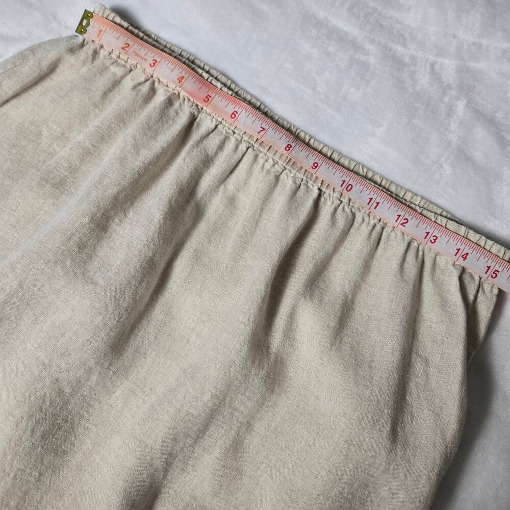 Talbots 100% Irish Linen Midi Skirt Neutral – L - Picture 5 of 9